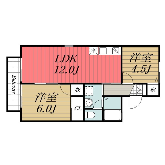 千葉県千葉市若葉区若松町 都賀駅 2LDK アパート 賃貸物件詳細