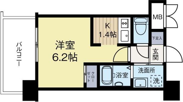 福岡県福岡市東区東浜１ 箱崎宮前駅 1K マンション 賃貸物件詳細