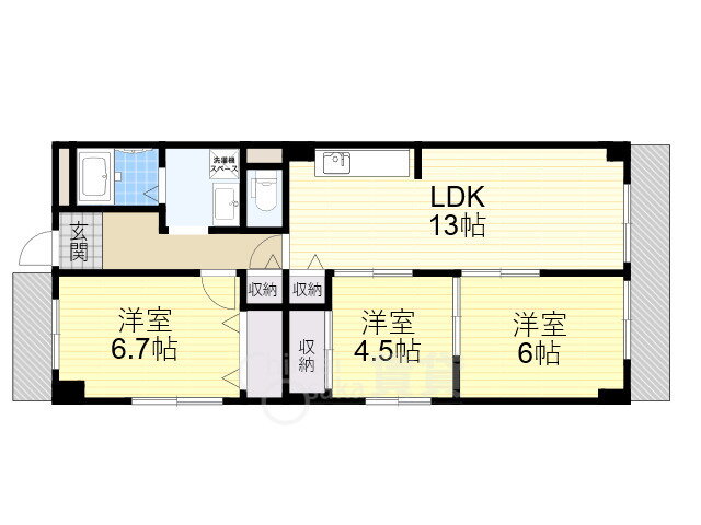 大阪府豊中市西緑丘２ 少路駅 3LDK マンション 賃貸物件詳細