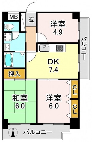 大阪府大阪市平野区背戸口５ 平野駅 3DK マンション 賃貸物件詳細