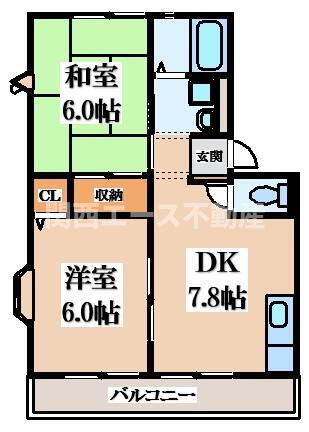 大阪府八尾市八尾木北６ 高安駅 2DK アパート 賃貸物件詳細