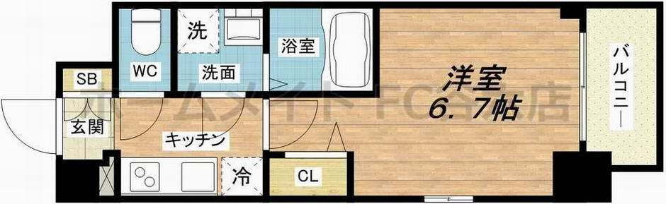 エスリード中之島ザ・コア 5階 1K 賃貸物件詳細