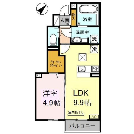 グランデディーオ　Ｂ棟 1階 1LDK 賃貸物件詳細