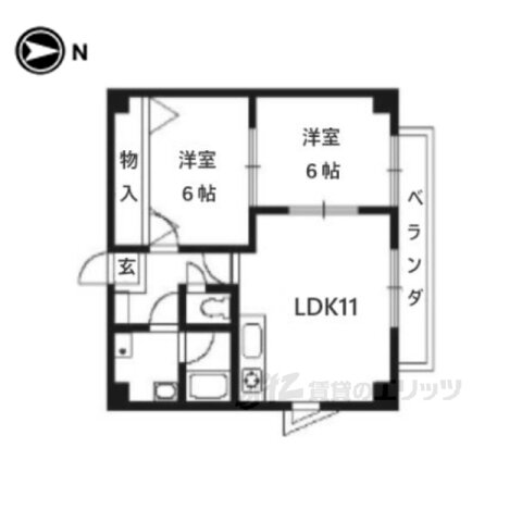 京都府京都市北区紫竹牛若町 北大路駅 2LDK マンション 賃貸物件詳細