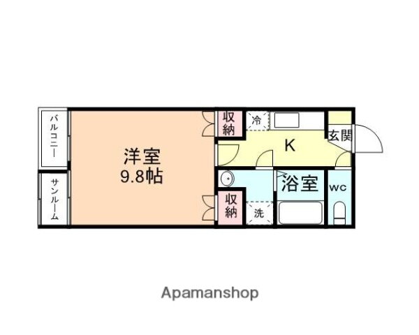 富山県富山市有沢 1K マンション 賃貸物件詳細