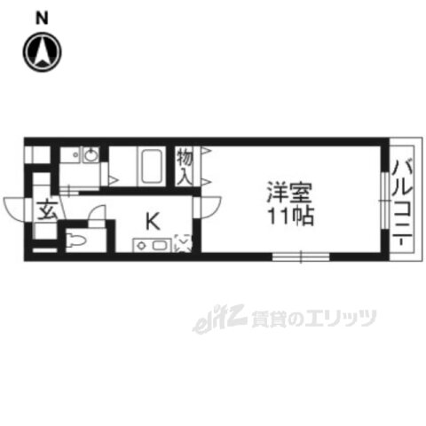 京都府京都市西京区御陵南荒木町 桂駅 1K マンション 賃貸物件詳細