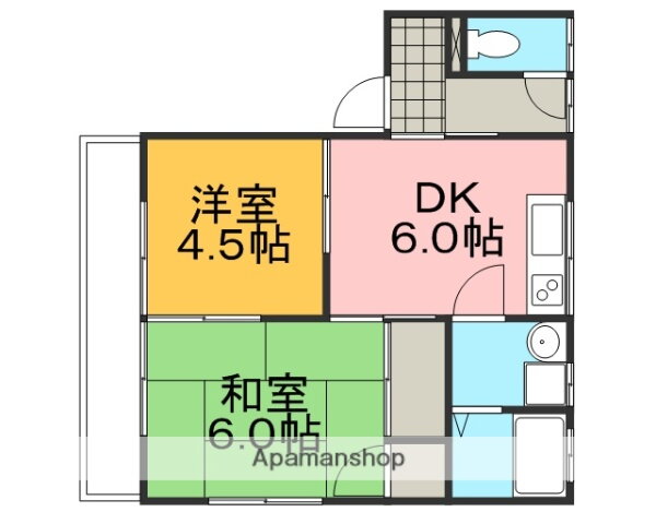 佐賀県鳥栖市桜町 田代駅 2DK アパート 賃貸物件詳細