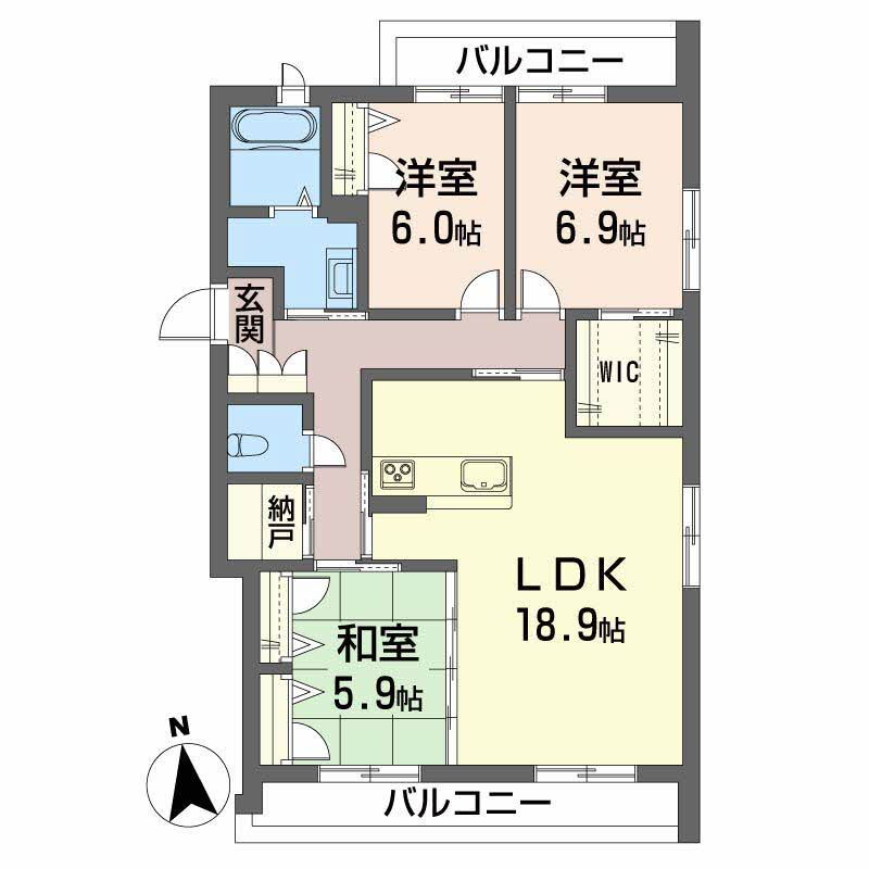 高知県南国市大そね甲 東工業前駅 3LDK マンション 賃貸物件詳細