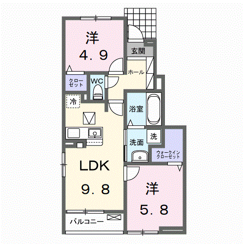 埼玉県久喜市久喜東２ 久喜駅 2LDK アパート 賃貸物件詳細