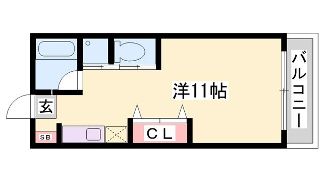 兵庫県姫路市北平野４ 野里駅 ワンルーム アパート 賃貸物件詳細
