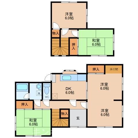 滋賀県大津市関津３ 石山寺駅 5DK 一戸建て 賃貸物件詳細