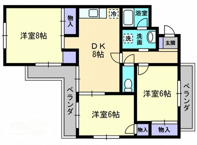 香川県高松市茜町 昭和町駅 3DK マンション 賃貸物件詳細