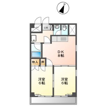 エースマンション・高砂 7階 2DK 賃貸物件詳細