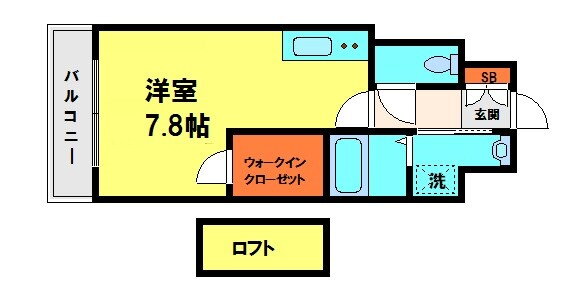 ＺＯＮＥ　１／ｆ　ＰＡＲＴ５（ゾーンエフブンノイチ） 4階 1K 賃貸物件詳細