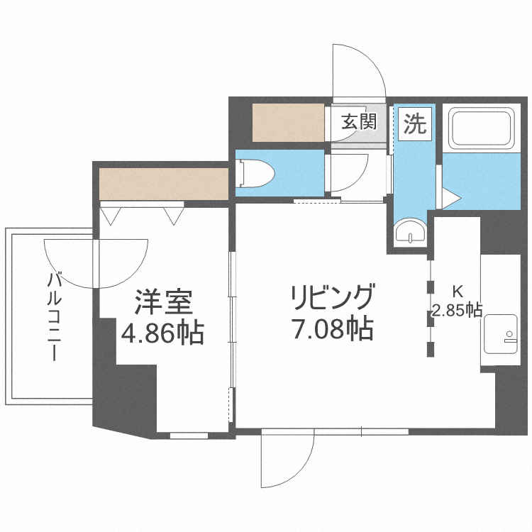 Ｆ０２２円山 3階 1LDK 賃貸物件詳細