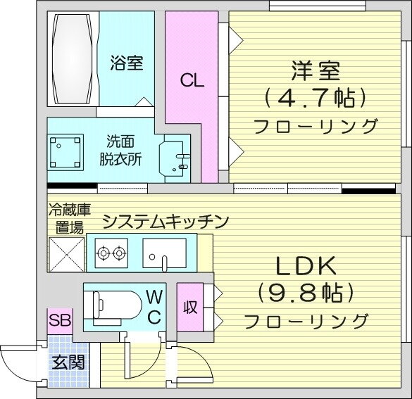 北海道札幌市東区北二十三条東１０ 元町駅 1LDK マンション 賃貸物件詳細