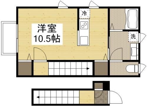 岡山県岡山市北区下伊福西町 備前三門駅 ワンルーム アパート 賃貸物件詳細