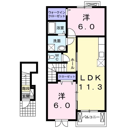 兵庫県姫路市広畑区蒲田２ 英賀保駅 2LDK アパート 賃貸物件詳細