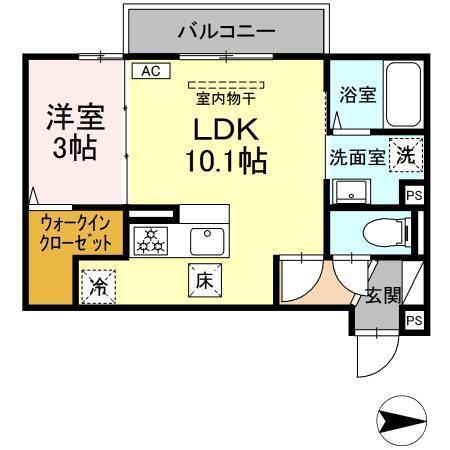 広島県東広島市西条町下見 1LDK アパート 賃貸物件詳細