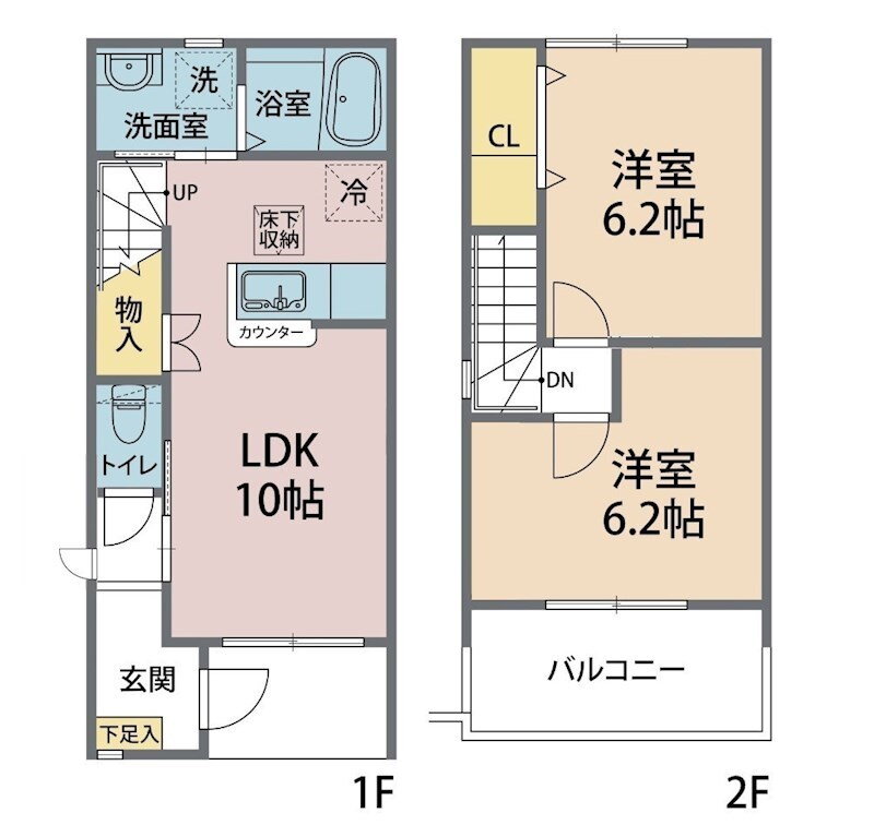 Ｍｉｒａｉｎｇ　（ミライング） 1階 2LDK 賃貸物件詳細