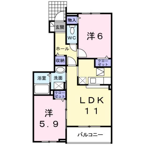 秋田県大館市字大田面 大館駅 2LDK アパート 賃貸物件詳細