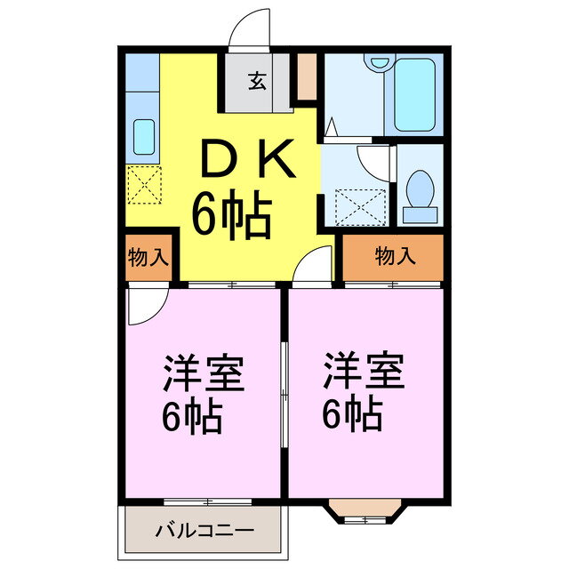 茨城県古河市鴻巣 古河駅 2DK アパート 賃貸物件詳細