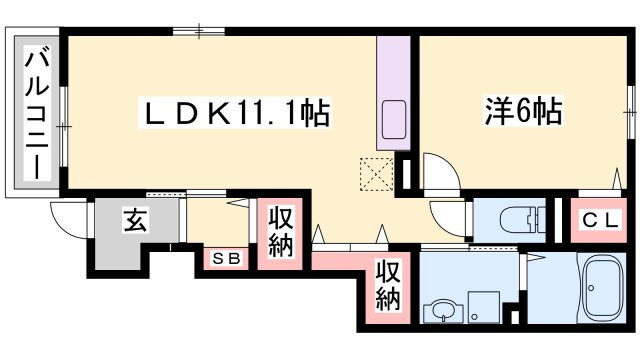 兵庫県姫路市大津区新町２ 平松駅 1LDK アパート 賃貸物件詳細
