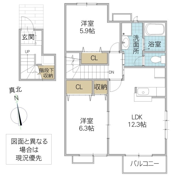 茨城県常総市新石下 石下駅 2LDK アパート 賃貸物件詳細