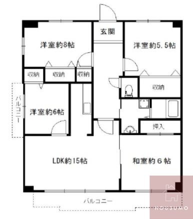 エトワール緑丘 4階 4LDK 賃貸物件詳細