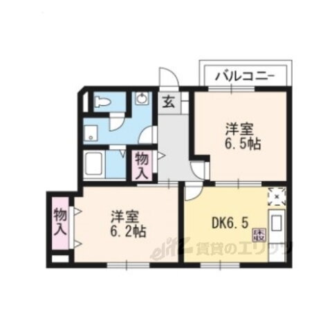 滋賀県野洲市小篠原 野洲駅 2DK アパート 賃貸物件詳細