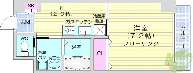 宮城県仙台市青葉区台原１ 北仙台駅 1K マンション 賃貸物件詳細
