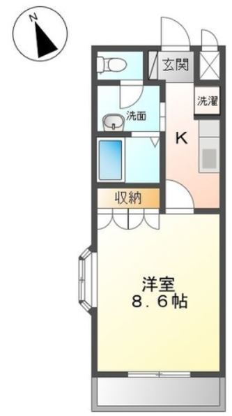和歌山県和歌山市木ノ本 八幡前駅 1K アパート 賃貸物件詳細