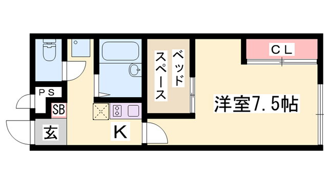 兵庫県加古川市加古川町南備後 尾上の松駅 1K アパート 賃貸物件詳細