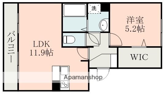 タウンフォートＩＢ棟 2階 1LDK 賃貸物件詳細