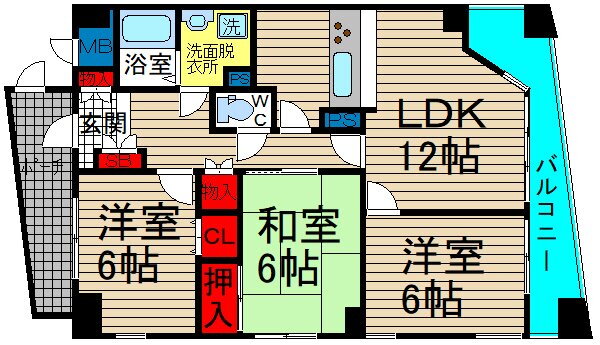 リーフ天王寺 2階 3LDK 賃貸物件詳細