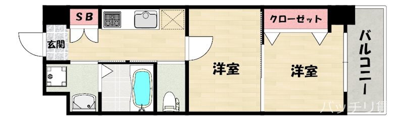 福岡県福岡市東区箱崎ふ頭３ 貝塚駅 2K マンション 賃貸物件詳細