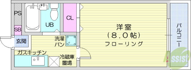 宮城県仙台市青葉区宮町２ 東照宮駅 1K マンション 賃貸物件詳細