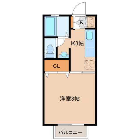 トゥインクルコート文化町１２番館 2階 1K 賃貸物件詳細