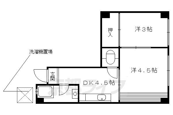 京都府京都市伏見区深草下川原町 くいな橋駅 2DK マンション 賃貸物件詳細