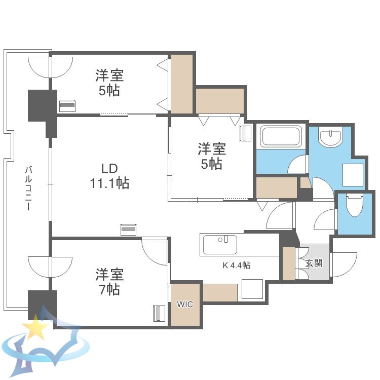 北海道札幌市中央区北三条東５ バスセンター前駅 3LDK マンション 賃貸物件詳細