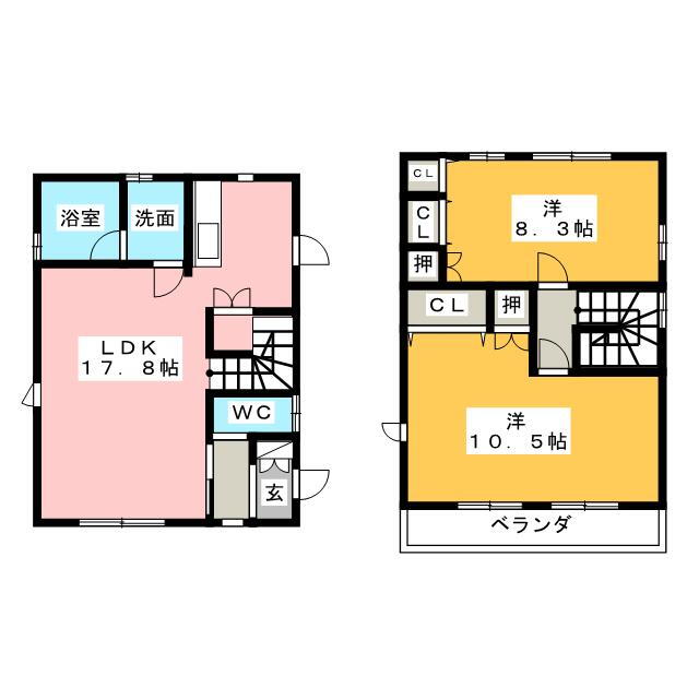 愛知県名古屋市中川区戸田明正２ 春田駅 2LDK 一戸建て 賃貸物件詳細
