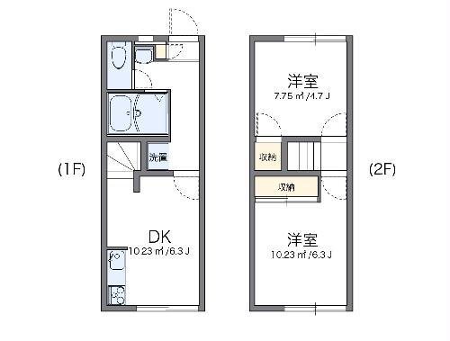 レオパレス上田原 1階 2DK 賃貸物件詳細