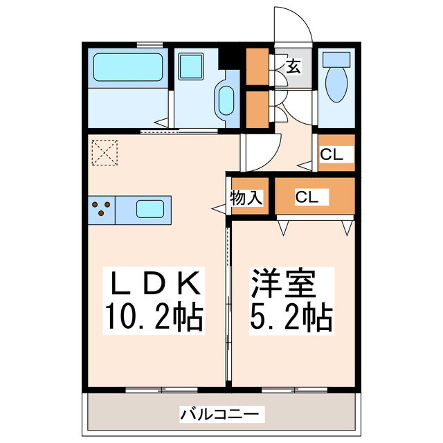 熊本県熊本市南区南高江６ 1LDK アパート 賃貸物件詳細