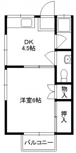 カーサ梅林駅前 2階 1K 賃貸物件詳細