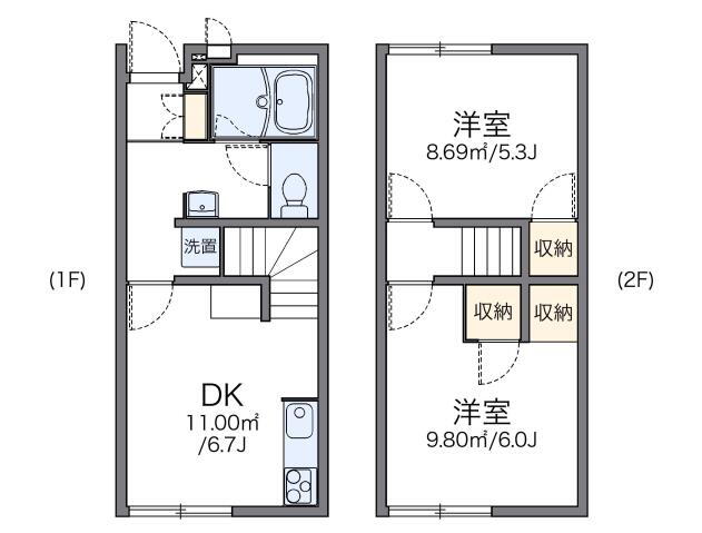 鳥取県米子市皆生５ 米子駅 2DK アパート 賃貸物件詳細