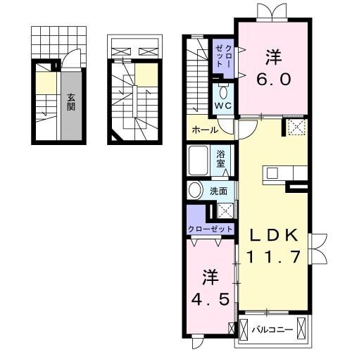 愛知県新城市石田字東末旨 新城駅 2LDK アパート 賃貸物件詳細
