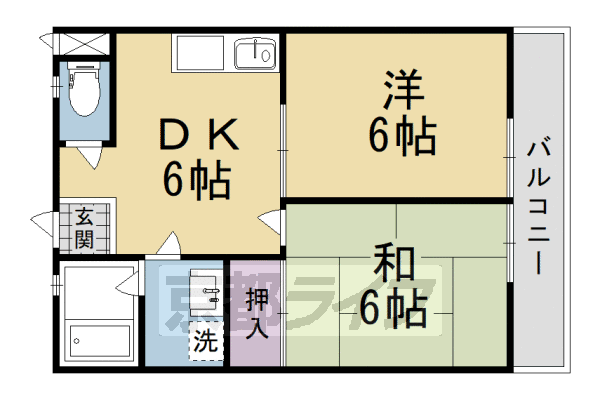 京都府京都市伏見区淀下津町 淀駅 2DK アパート 賃貸物件詳細
