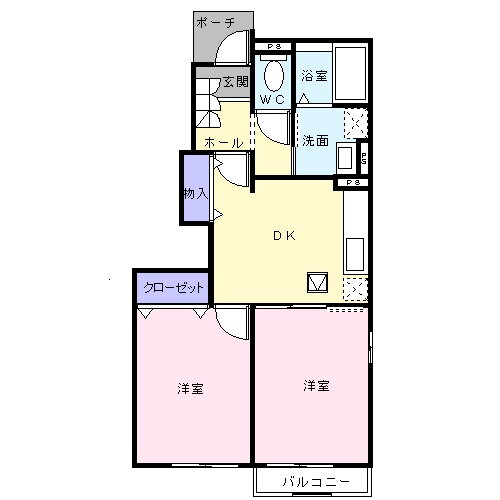 広島県広島市東区馬木１ 矢賀駅 2DK アパート 賃貸物件詳細