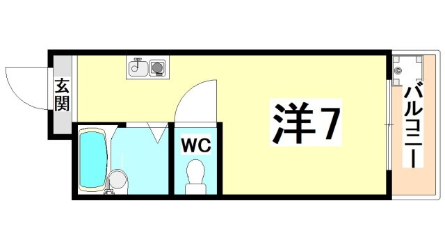 兵庫県尼崎市東園田町７ 園田駅 1K マンション 賃貸物件詳細