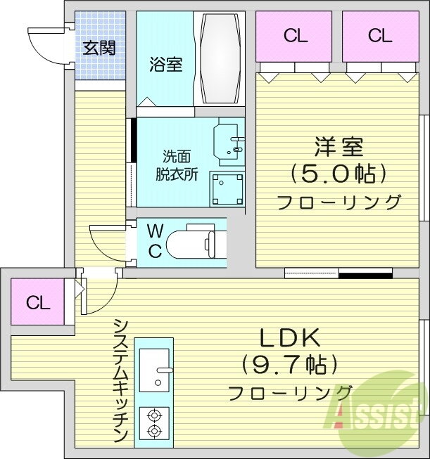 北海道札幌市東区北十八条東１ 北１８条駅 1LDK マンション 賃貸物件詳細